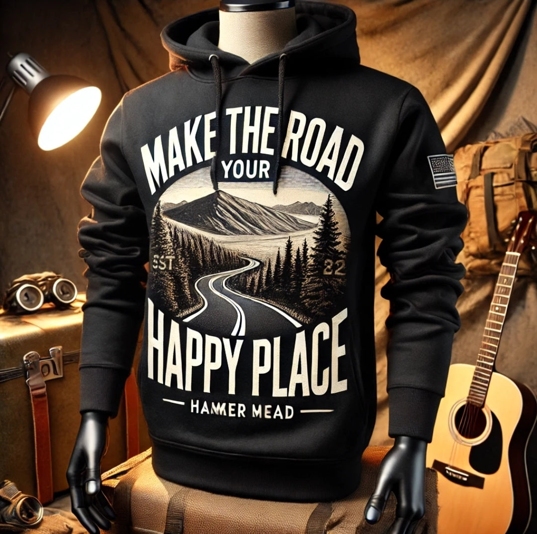 Make the Road Your Happy Place – Premium Hoodie