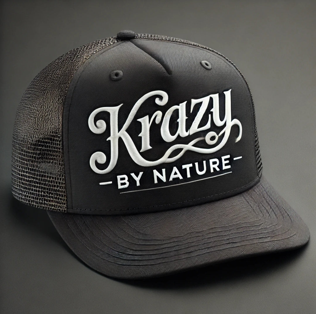 Krazy by Nature Trucker Hat – Embroidered and Bold